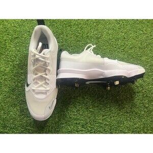 Nike Force Zoom Trout 9 Pro Baseball Cleats Men 9.5 White Platinum FB2907-102